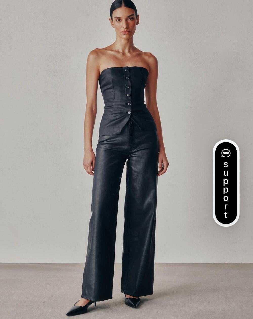 DL Karmine Refined Wide Leg Coated Jeans Size 27